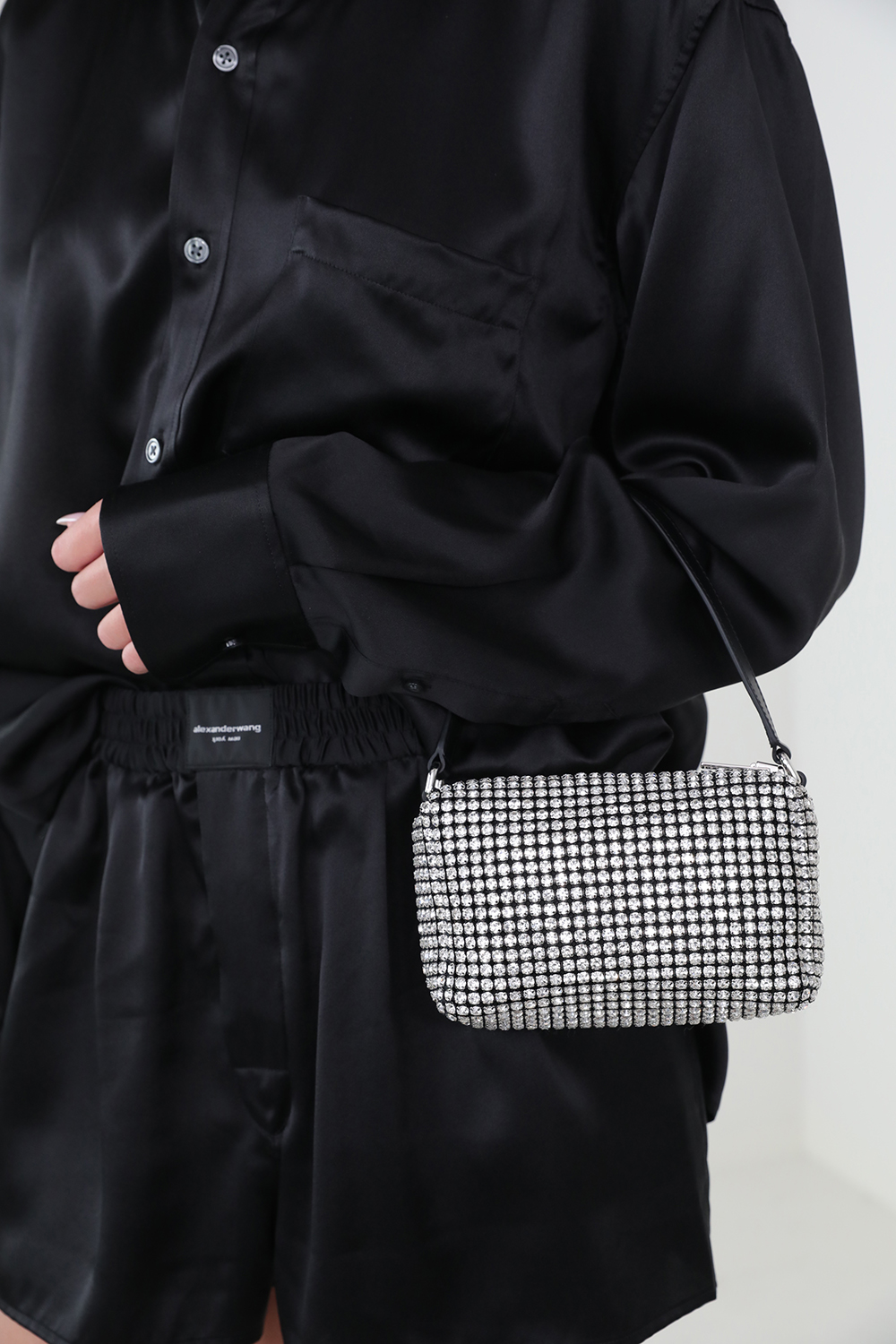 תמונת כל הלוק של תיק היירס מדיום ALEXANDER WANG
